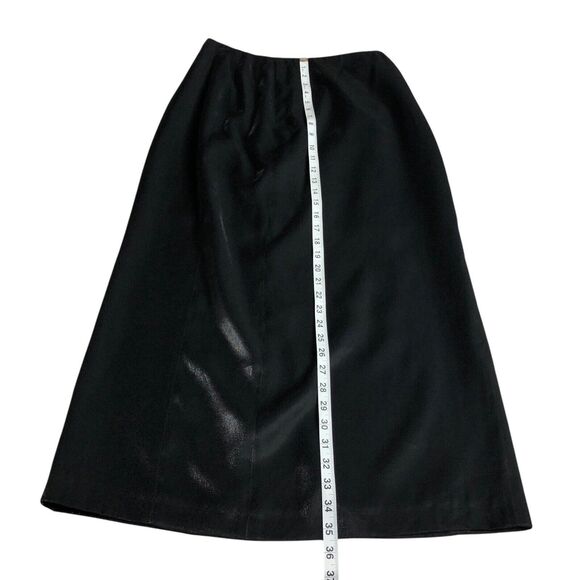 Vintage Harve Benard Skirt Womens 8 Black Shimmer Maxi Chiffon Gothic Witch 90s - Picture 12 of 16